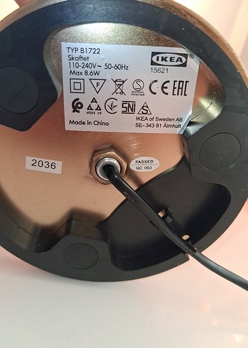 ıkea abajur lamba rattan - Görsel 3