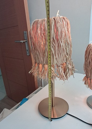 ıkea abajur lamba rattan - Görsel 2
