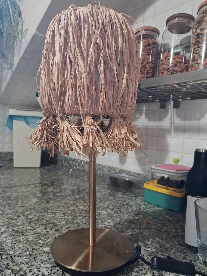 ıkea hasır abajur lamba rattan - Görsel 3