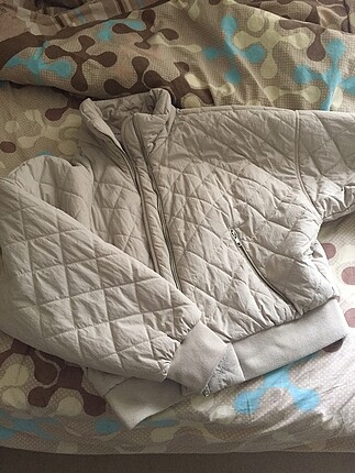 Mavi oversize şişme mont