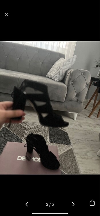 38 Beden Kalın topuk topuklu ayakkabı
