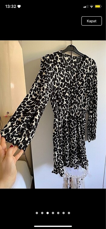 Zara Leopar desen mini elbise