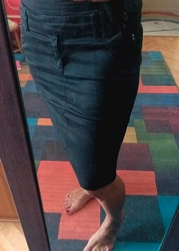 Stradivarius Siyah Midi Etek