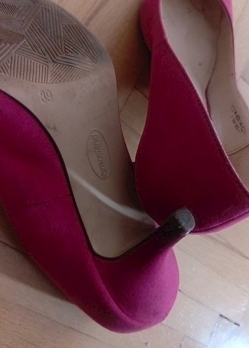 Pembe Süet Stiletto Topuklu Kadın Ayakkabı - Görsel 5