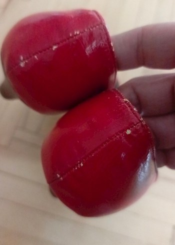 Kadın Parlak Kırmızı Stiletto Mini Topuklu Ayakkabı - Görsel 5