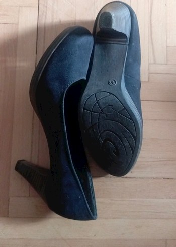 Siyah Süet Topuklu Kadın Stiletto - Görsel 3