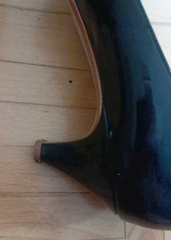 Siyah Parlak Stiletto Topuklu Kadın Ayakkabı - Görsel 6