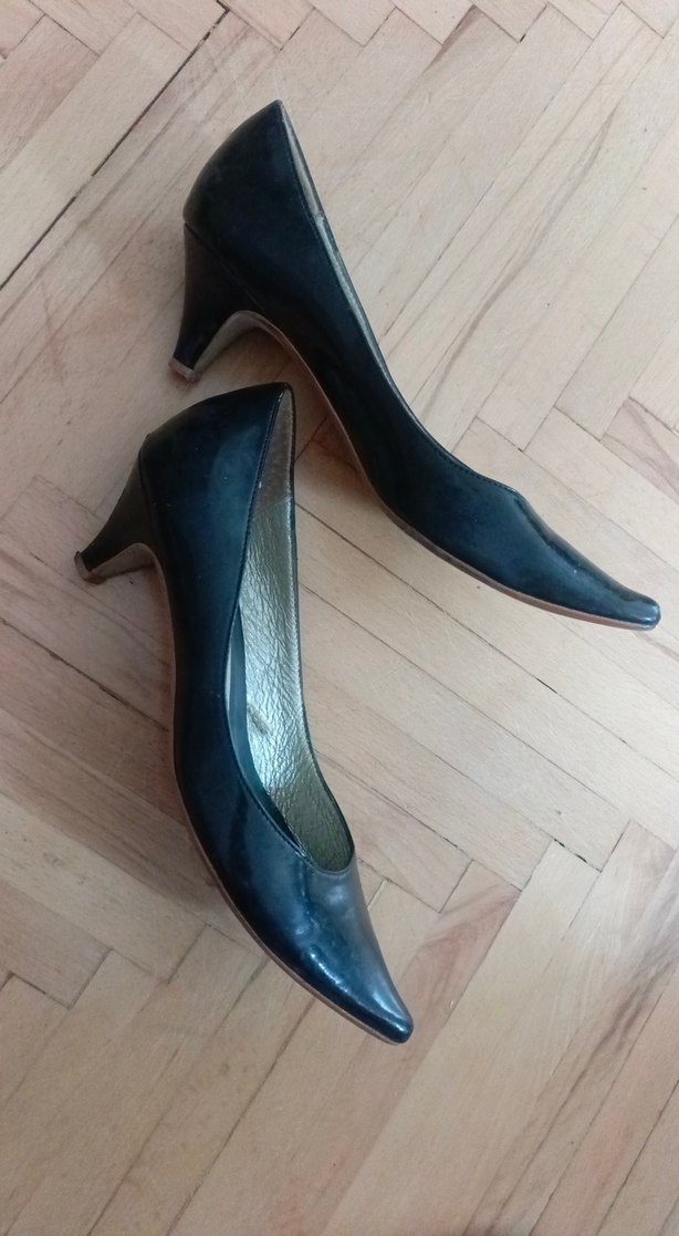 Siyah Parlak Stiletto Topuklu Kadın Ayakkabı - Görsel 3