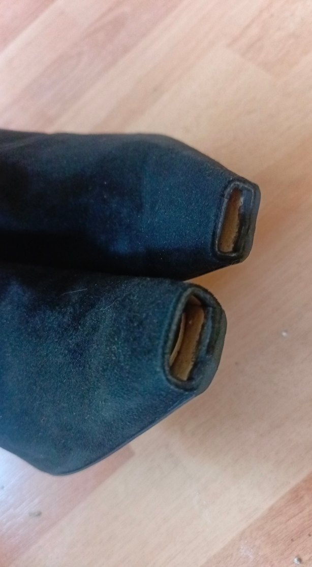 Siyah Süet İnce Topuklu Kadın Bot - Görsel 3