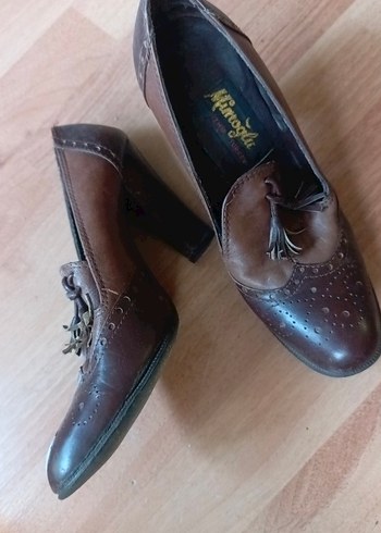 Kahverengi Deri Püsküllü Vintage ayakkabı - Görsel 2