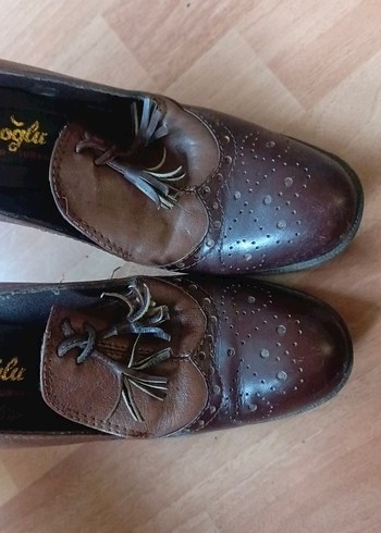 Kahverengi Deri Püsküllü Vintage ayakkabı - Görsel 6