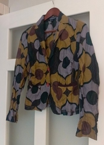 Düğmeli Çok Renkli Kadın Ceket - Görsel 4