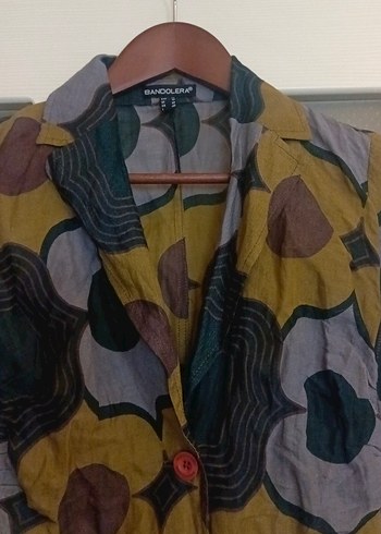 Düğmeli Çok Renkli Kadın Ceket - Görsel 5