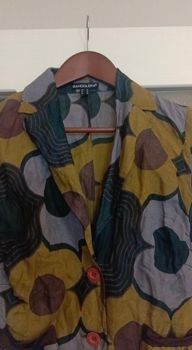 Düğmeli Çok Renkli Kadın Ceket - Görsel 5