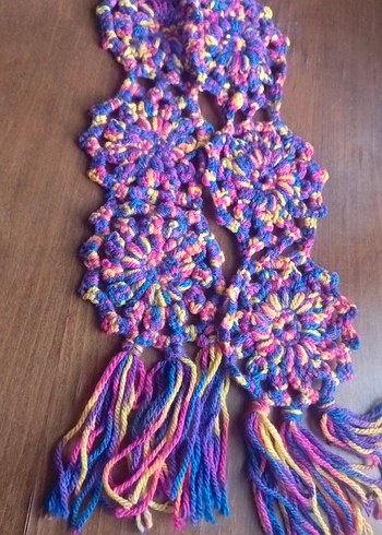 Renkli Örgü Atkı - Görsel 4