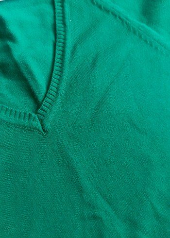 Yeşil V Yaka Kadın Süveter - Görsel 7