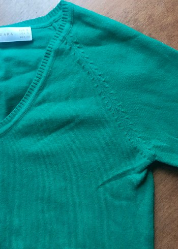 Yeşil V Yaka Kadın Süveter - Görsel 6