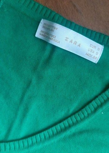 Yeşil V Yaka Kadın Süveter - Görsel 4