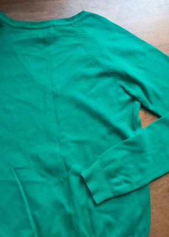 Yeşil V Yaka Kadın Süveter - Görsel 5