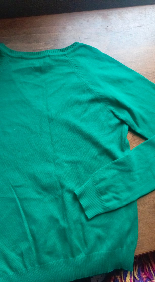 Yeşil V Yaka Kadın Süveter - Görsel 5