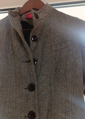 Gri Kadın Kaban - Görsel 4