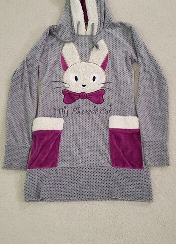 Kapşonlu uzun sweat