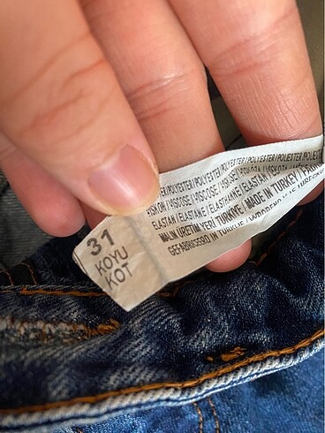 31 Beden mavi Renk Geniş paça pantolon