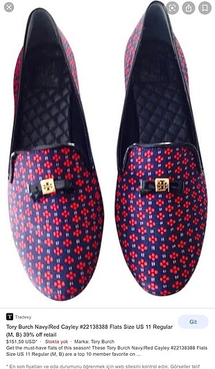 Orijinal Tory Burch marka 38 numara