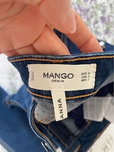 40 Beden lacivert Renk Mango anna kot pantolon