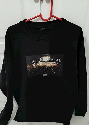 Siyah Baskılı Erkek Sweatshirt - Görsel 6