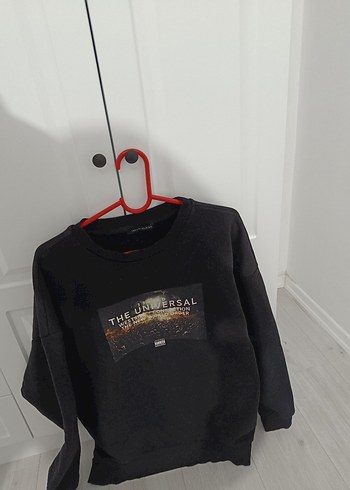 Siyah Baskılı Erkek Sweatshirt - Görsel 5