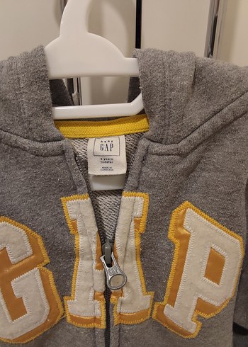 Gri Baskılı Erkek Çocuk Kapüşonlu Fermuarlı Sweatshirt - Görsel 3