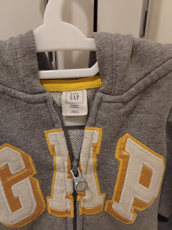 Gri Baskılı Erkek Çocuk Kapüşonlu Fermuarlı Sweatshirt - Görsel 3