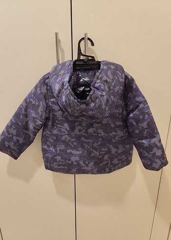 Lacivert Kamuflaj Erkek Çocuk Mont - Görsel 2