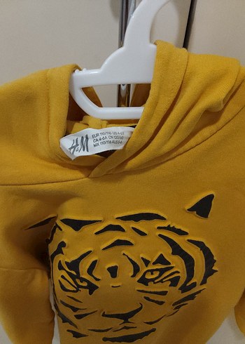 Sarı Erkek Çocuk Kapüşonlu Sweatshirt - Görsel 3