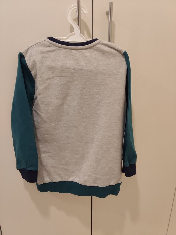 Erkek Çocuk Gri Baskılı Sweatshirt - Görsel 2