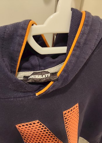 (NEBBATİ)Gri Baskılı Erkek Çocuk Kapüşonlu Sweatshirt - Görsel 3