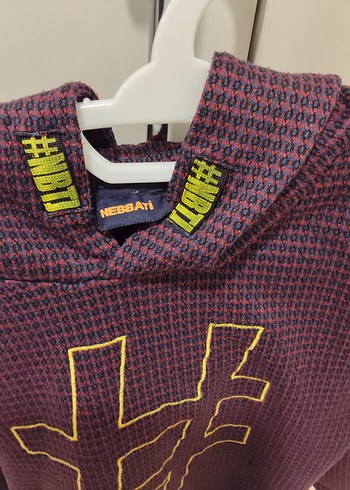 (NEBBATİ)Kapüşonlu Mor Erkek Çocuk Sweatshirt - Görsel 3