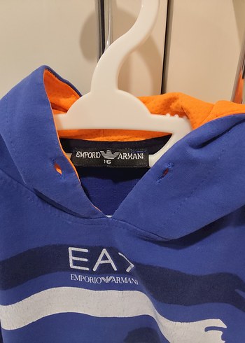 EA7 Mavi Baskılı Erkek Sweatshirt - Görsel 3