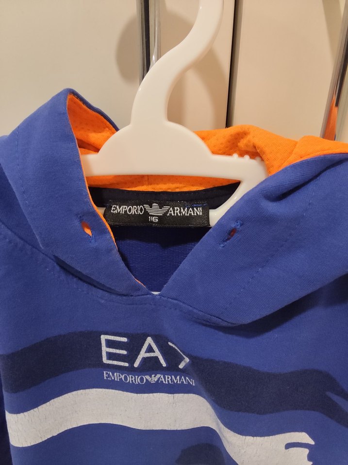 EA7 Mavi Baskılı Erkek Sweatshirt - Görsel 3