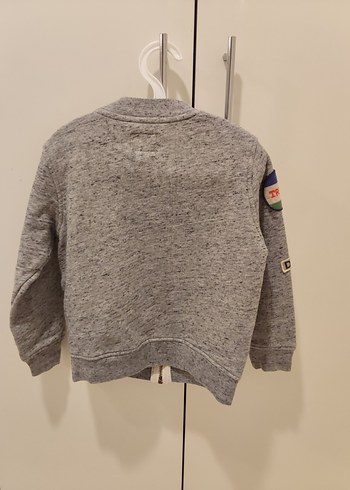 (BELLEROSE)Erkek Çocuk Gri Fermuarlı Sweatshirt - Görsel 2