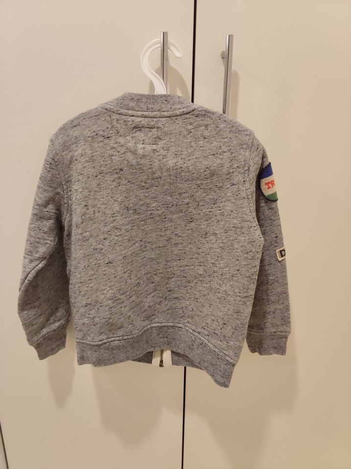 (BELLEROSE)Erkek Çocuk Gri Fermuarlı Sweatshirt - Görsel 2