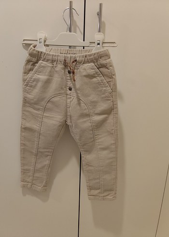 Erkek Çocuk Keten Düğmeli Pantolon - Görsel 2