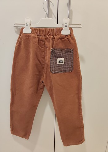 Erkek Çocuk Kahverengi Süet Bol Kesim Pantolon - Görsel 2