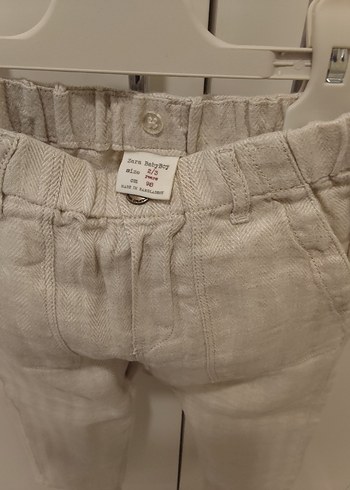 Bej Keten Erkek Çocuk Pantolon - Görsel 3