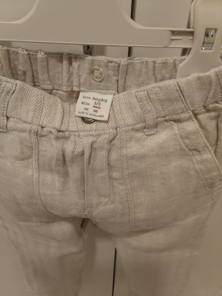 Bej Keten Erkek Çocuk Pantolon - Görsel 3