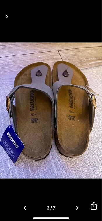 40 Beden kahverengi Renk Orjinal birkenstock 40 no deri gizeh