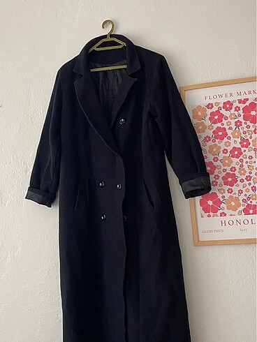 xl Beden siyah Renk Vintage kaban