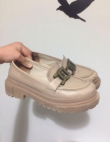 Bej oxford laofer