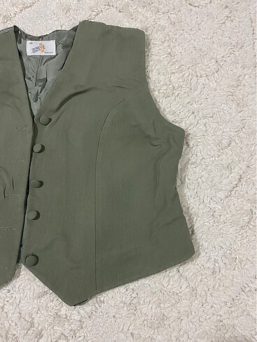 xl Beden yeşil Renk Vintage yelek